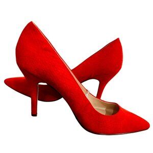 NINE WEST RED SUEDE PUMPS - NWT